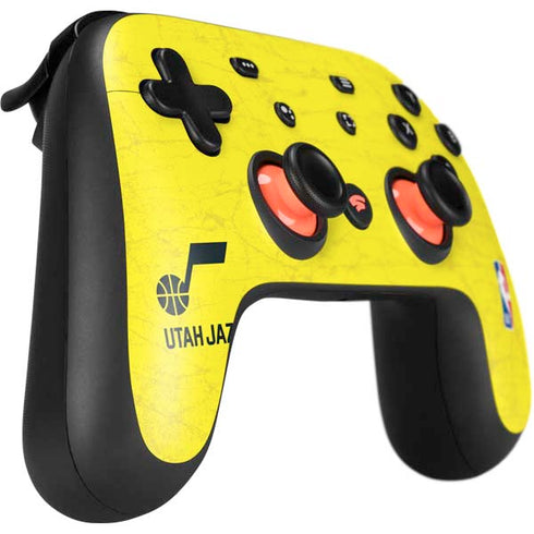 NBA Utah Jazz Yellow Texture Google Stadia Controller Skin